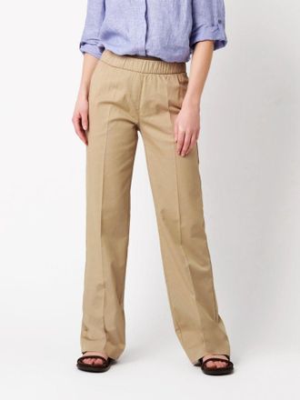 Toni Schlupfhose TONI Sue Wide Chino, Damen, Gr. 36, N-Gr, sand, Web, Obermaterial: 87% Baumwolle, 10% Polyamid, 3% Elasthan, lang, Hosen Schlupfhose, mit 