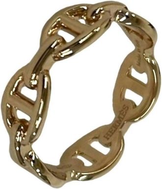 Herm&egrave;s Gold Pink Gold (18K) Band Ring (Pre-Owned)