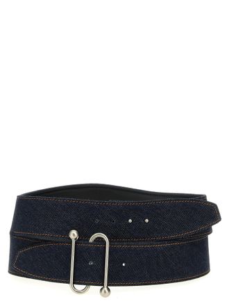 Sportmax Blue Cotton High-Waist Womens Belt