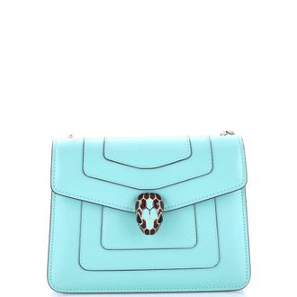 Bulgari Serpenti Forever Square Shoulder Bag Leather Small