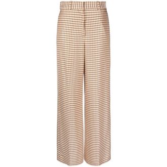 Lanvin Wide Trousers, female, Brown, M, Wide Leg Fluid Pant