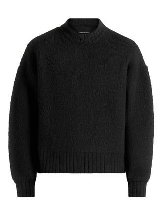 Mani&egrave;re De Voir KW001 trui van geborsteld wolbreisel - Zwart