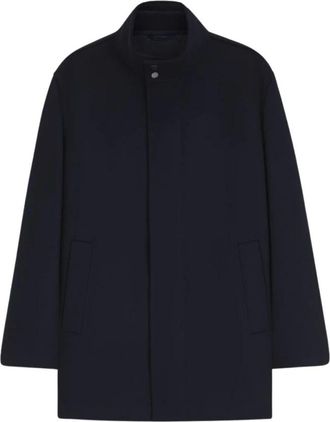 HUGO BOSS Coxtan 404 - Heren - Mantel - Blauw - 2XL - Wol - Jassen