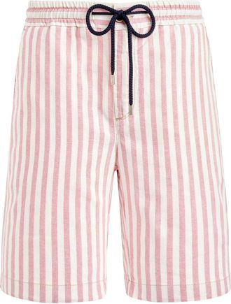 Vilebrequin Levant striped shorts - men - Cotton/Linen/Flax/Elastane - 30 - Pink