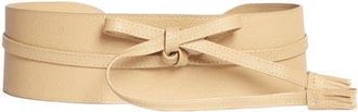 Vaincourt LIngenieuse Wrap Leather Belt in Sand at Nordstrom, Size Medium