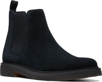 Clarks Mens Clarkdale Easy Chelsea Boot, Black Suede, 9.5 UK