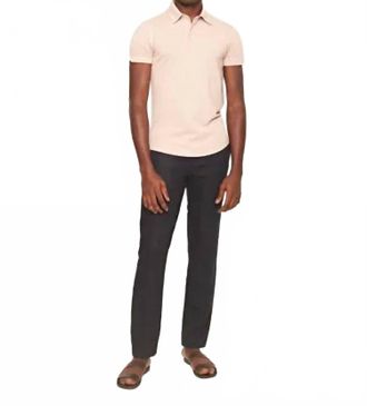Orlebar Brown Sebastian Cotton Silk Polo Shirt In Seashell Pink