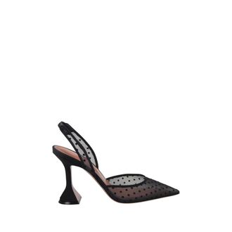 Amina Muaddi Pumps, female, Black, Size: 8 1/2 US Holli Lace Sling 95