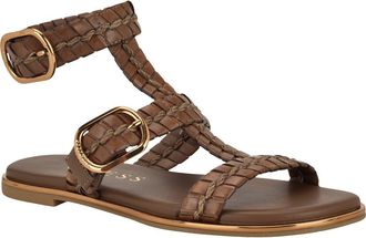 Guess Lylnet Ankle Strap Sandal in Dark Brown at Nordstrom, Size 6.5