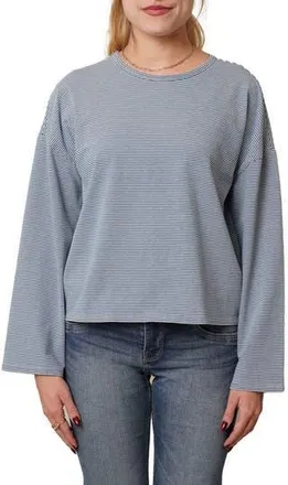 Cyrus Crewneck Drop Shoulder Top in Light Denim at Nordstrom Rack, Size X-Large