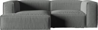 MICADONI Modulares 3-Sitzer Design Ecksofa Nuria mit Eckteil links - Strukturstoff