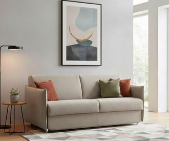 Dmora Dmora - Sof&aacute; Fijo 2 Plazas Varedo, Sof&aacute; Lineal Para Sal&oacute;n, Acolchado, Desenfundable, Calidad 100% Made In Italy, 180x95 H90 Cm, T&oacute;rtola