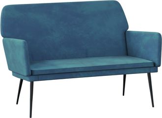 vidaXL Banco De Terciopelo Azul 108x79x79 Cm Vidaxl