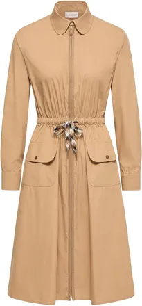Moncler Moncler Cotton Blend Knee-length Dress, Women, Beige, Size: 38