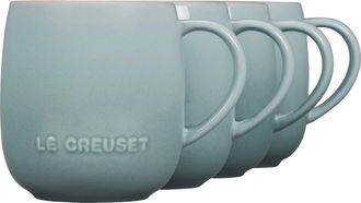 LE CREUSET Set of Four 14-Ounce Stoneware Mugs in Sea Salt at Nordstrom