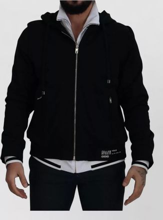 Dolce & Gabbana polyester hooded zip-up jacket