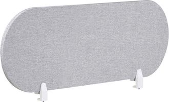 Beliani Panel Separador Tablero Pet Ac&uacute;stico Tapizado De Tela 120 X 40 Cm Gris Claro Sparky