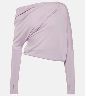 Tom Ford Off-shoulder cashmere and silk sweater
