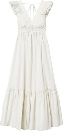 Twin-Set Abito in popeline con dettaglio alluncinetto - Bianco