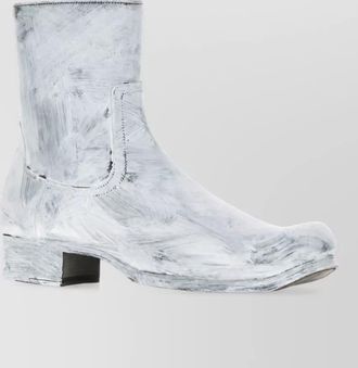 Maison Margiela printed leather ankle boots