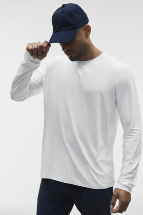 Alo | Idol Crewneck Long Sleeve Top in White, Size: Medium