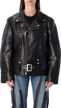 Junya Watanabe Black Leather Biker Jacket