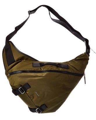 Givenchy G Zip Medium Triangle Canvas Sling Bag