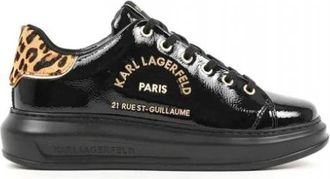 Karl Lagerfeld Kapri Metal Maison - Dames - Sneakers - Zwart - 38 EU - Leer - Schoenen