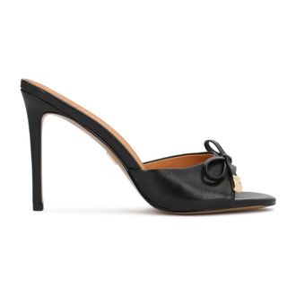 Kazar Stiletto Slippers met Strik - Dames - Muiltjes - Zwart - 40 EU - Leer - Schoenen