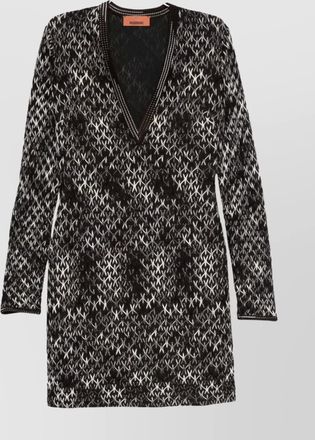 Missoni short dress with geometric knit design