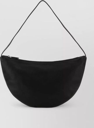 The Row small izzy leather curved shoulder bag