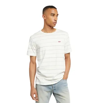 Levi's Heren Origineel Gestreept T-Shirt (Wit)