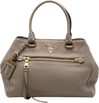 Prada Pre-owned Handbags, female, Brown, Size: ONE SIZE Pre-owned Satchel