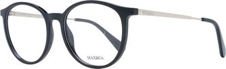 Max & Co. Accessoires, Dames, Zwart, ONE Size, Zwarte Dames Optische Monturen Ronde Stijl