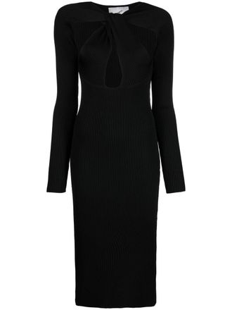 Coperni cut-out detail midi dress - women - Viscose - L - Black