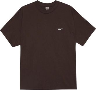 Obey T-shirt met ronde hals - Heren - T-shirts - Bruin - S - Katoen - Tops