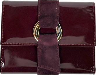 Cartier Bordeaux Leather Coin Purse/Coin Case (Pre-Owned)