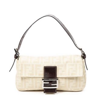 Fendi Pre-owned Womens Baguette Shoulder Bag - Beige - One Size