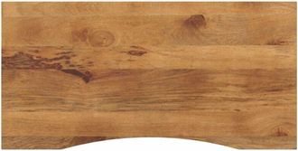 vidaXL Vidaxl - Tablero Escritorio Con Curva Madera Mango Rugosa 110x50x2,5 Cm