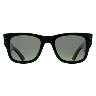 Ray-Ban Vierkant Unisex Gepolijst Zwart Groen Gepolariseerd RB0840S Mega Wayfarer