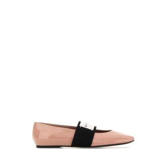 Givenchy Ballerinas, female, Pink, Size: 10 US Patent Leather Ballerina Flats with Signature Band