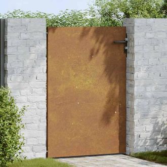 Berkfield Home Full Garden Gate 85x125 cm Corten Steel in Brown