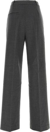 Self Portrait Womens Dark Grey Twill Pant Pantaloni Trousers