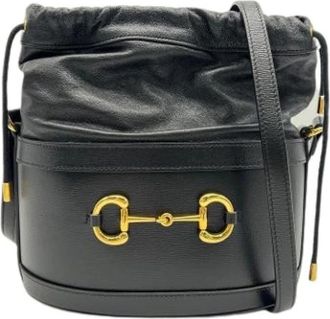 Gucci Pre-owned Horsebit Shoulder Bag - Dames - Vintage Tas - Zwart - ONE Size - Leer - Vintage