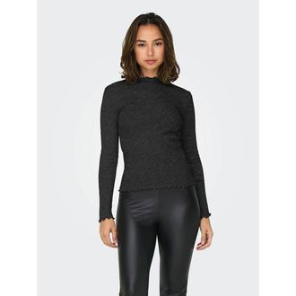 Only Top met lange mouwen in metaalvezel