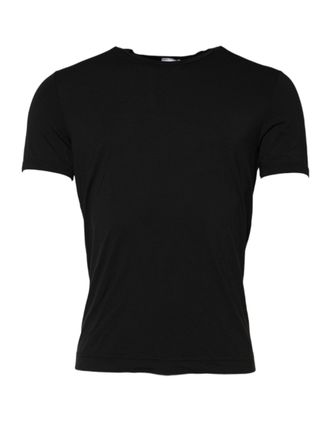 Dolce & Gabbana Black Modal Men Crew Neck Underwear Mens T-shirt