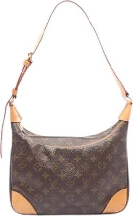 Louis Vuitton Pre-owned Boulogne PM Monogram Coated Canvas Schoudertas - Dames - Vintage Schoudertas - Bruin - ONE Size - Leer - Vintage