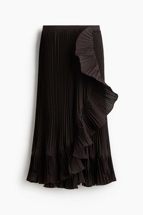 H&M Faltenjupe - Dunkelbraun