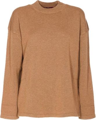 Max Mara Pea Coat Sweater - Dames - Ronde hals truien - Bruin - M - Truien & Vesten
