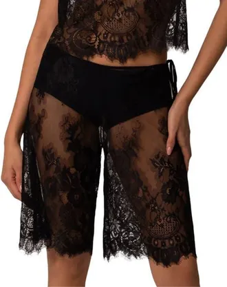 Kiki De Montparnasse Sabine Bermuda Short in Black at Nordstrom, Size X-Small